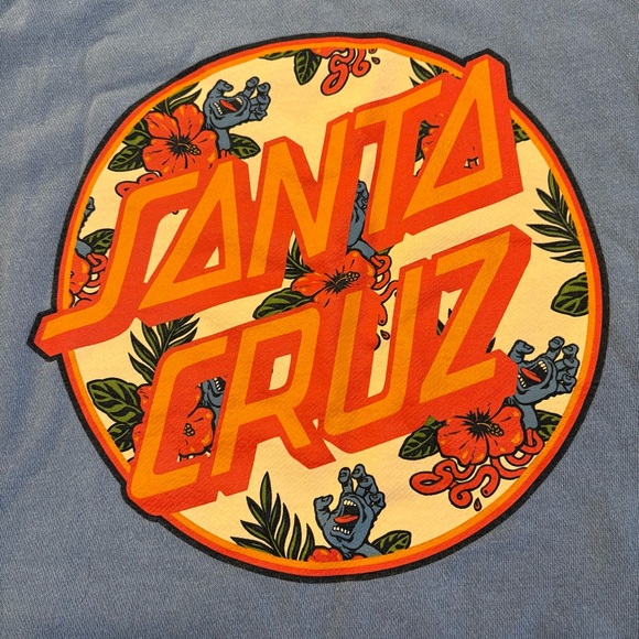 Santa Cruz Floral Hand Logo Blue Hoodie Men’s Small / Unisex Oversized - Picture 5 of 8